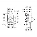 Скрытая часть смесителя Hansgrohe Focus S 31741180 - Фото 1